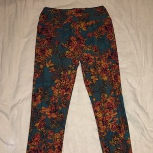 LuLaRoe Floral leggings OS